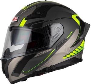 CASQUE INTEGRAL GO RIDER STREAM DUO MOTION ANTRACITE&BLACK&YELLOW MATT