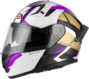 CASQUE INTEGRAL GO RIDER STREAM DUO TRIDENT BLACK&PURPLE