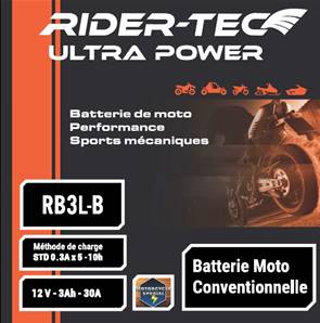 Batterie Conventionnelle 12V 3AH - Rider-Tec