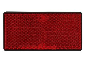 Réflecteur rouge rectangle à coller