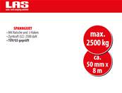 Sangle de serrage avec cliquet 50mmx8m, 2500kg