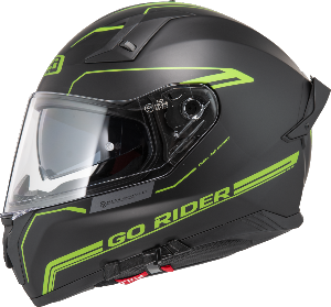 CASQUE INTEGRAL GO RIDER STREAM SOLID NOUVEAU BLACK K MATT