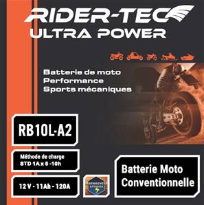 Batterie Conventionnelle 12V 11AH - Rider-Tec