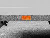 Réflecteur orange rectangle à coller