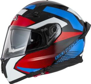 CASQUE INTEGRAL GO RIDER STREAM DUO QUADRI BLACK&RED&BLUE