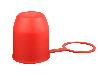 Cache boule PVC rouge avec bague