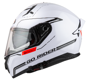 CASQUE INTEGRAL GO RIDER STREAM SOLID NOUVEAU WHITE