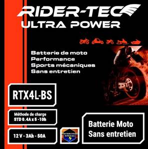 Batterie sans entretien 12V 3AH - Rider-Tec